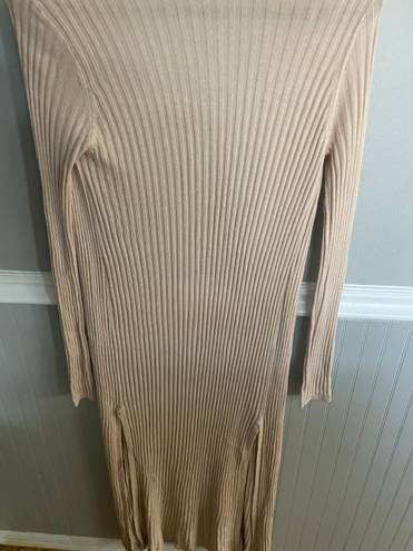 Lovers + Friends  Davenport Ribbed Knit Camel Duster Size Small