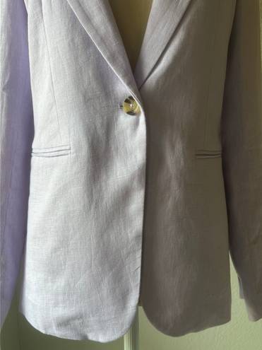 Mango ✨NEW✨  Blazer suit 100% linen Light Pastel Lilac Size 2