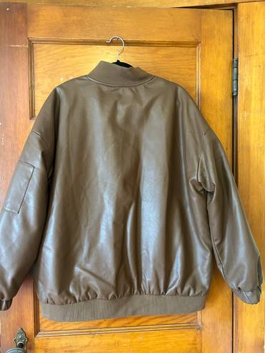 Edikted oversized faux leather jacket