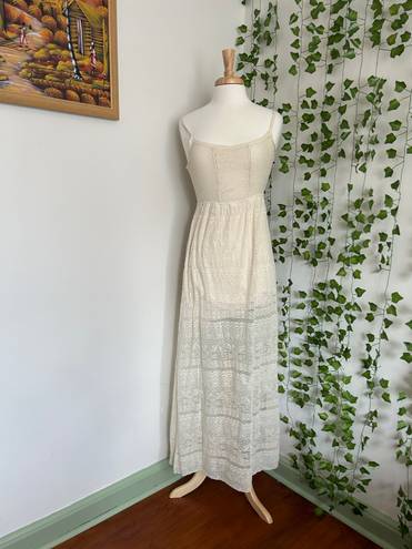 Hollister Cream Lace Bohemian Maxi Dress