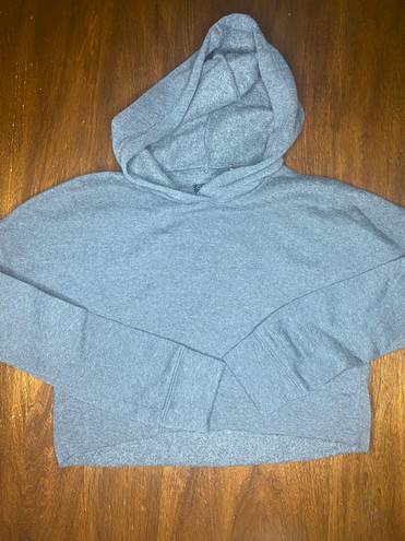 Ci Sono Cropped Hoodie Charcoal Gray