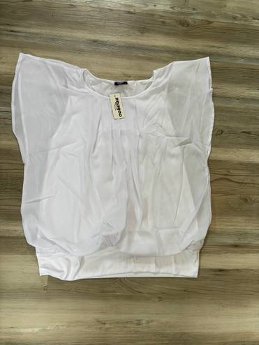 Zeagoo NWT white blouse, Large, lightly lined, pit to pit is 23, length is 26