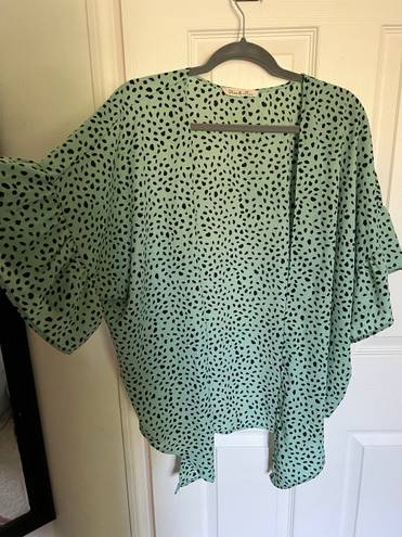 Vine & Love Teal Print Coverup 