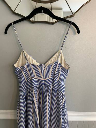 Lush Clothing Lush Women’s Blue White Cut Out Midi Dress Size Small