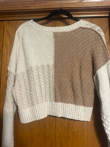 American Eagle Cropped Knit Sweater