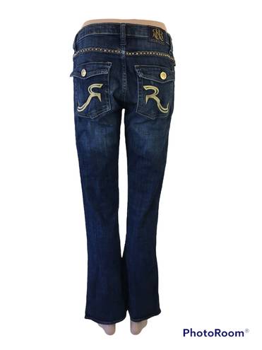 Rock & Republic Jeans Kasandra Bootcut Studded Dark Wash Gold R 28
