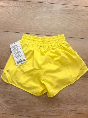 Lululemon Hotty Hot Shorts 4” Lined Neon Yellow
