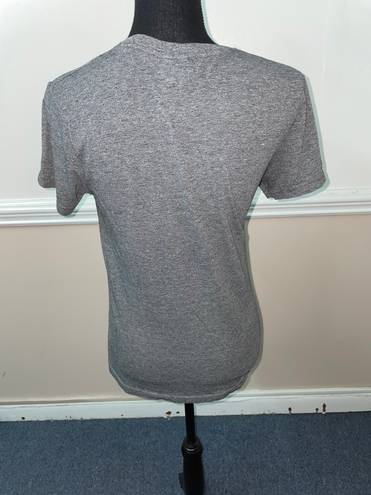 Divided H & M Dark Heather Grey V-Neck Short Sleeve Tee Shirt Size X-Small