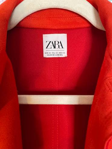 ZARA Red Overcoat