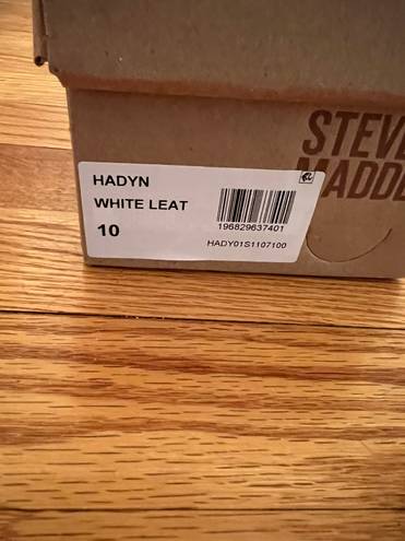 Steve Madden Hadyn White Leather Sandals