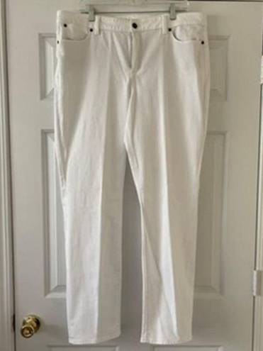 Talbots Size 16  White Heritage Fit Straight Leg Jeans