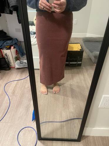 HYFVE NWT Boutique Maroon Midi Skirt