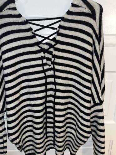 a.n.a striped knit sweater