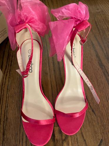 Boohoo Pink bow heels