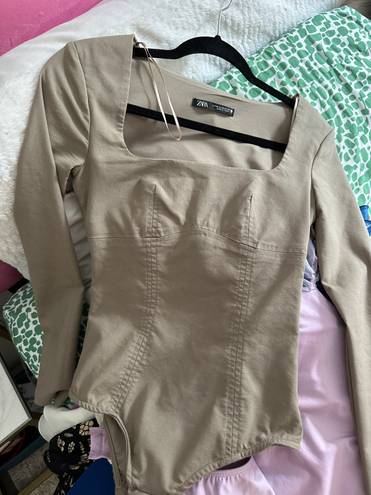 ZARA Tan Bodysuit