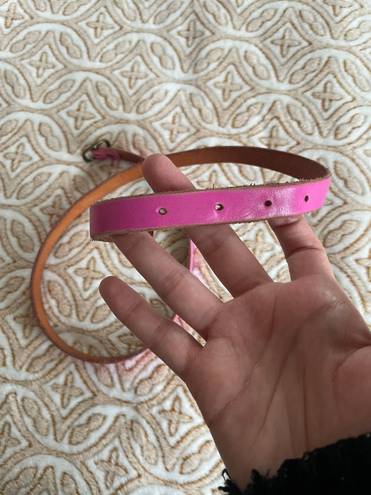 Gap Y2K  Pink Genuine Leather Skinny Belt