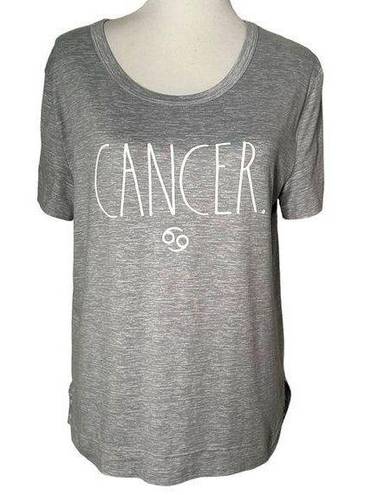 Rae Dunn  Zodiac‎ Sign Cancer PJ Top Gray Short Sleeve Soft Womens Size XL