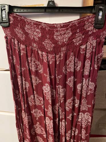 Boho Flare Pants Red Size M