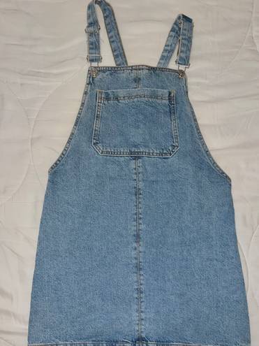 TOPSHOP Wide Leg Crop Overalls in Blue