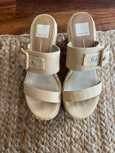 Dolce vita THORIN WEDGES NATURAL RAFFIA