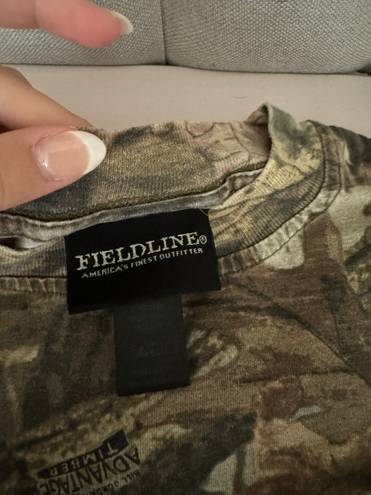 Camo Print Long Sleeve Shirt Brown Size M