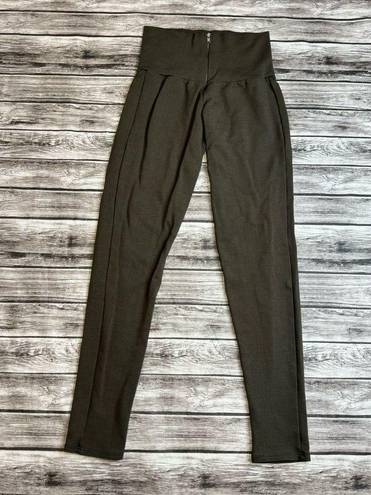 Honey Punch  Women's Leggings Zip Zipper Closure Stretch S SM Small Olive Green