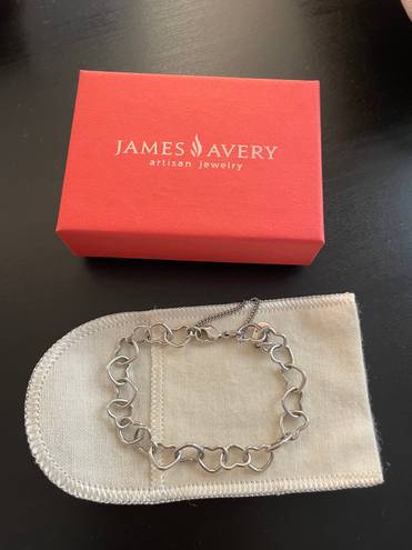 James Avery Linked Hearts Charm Bracelet