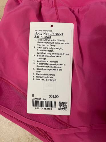 Lululemon 2.5” Hotty Hot Shorts Sonic Pink