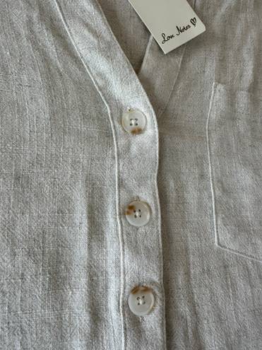 Love Notes Linen Button Down Size M