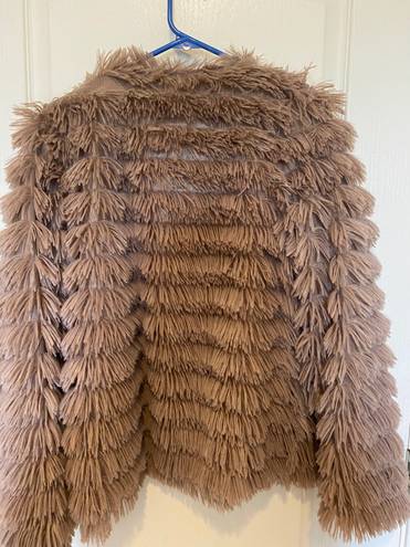 Main Strip faux fur jacket