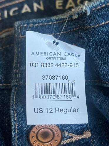 American Eagle High-Rise Patch Jean Mini Skirt