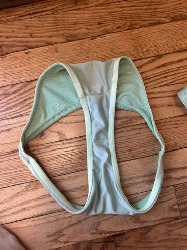 Triangl One Shoulder Bikini Melrose Green Sparkle