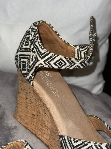 Toms Aztec Casual Wedges Sandals High Heels