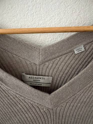 ALLSAINTS Asymmetrical Ribbed Sweater - Size M