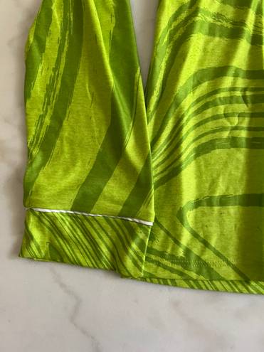 Beyond Yoga Printed Wind Down Pajama Long Sleeve Matcha Green Swirl Lime Green