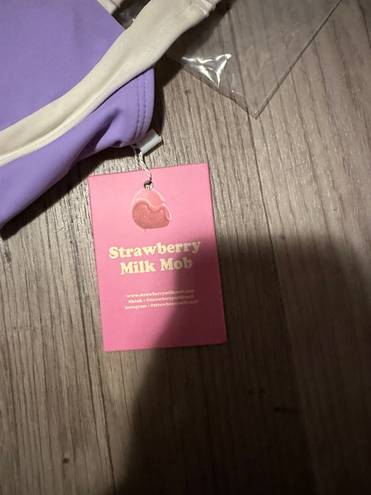 Strawberry Milk Mob Bikini Top Purple Size M