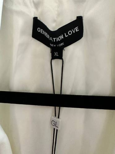 Generation Love Delilah Crepe Blazer in White Size XL