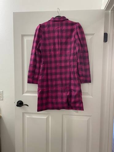 TCEC | NWOT | Collar Neck Button Down Mini Dress | L | Magenta | CD02664