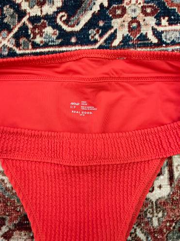 Aerie NWOT  Crinkle Banded Cheeky Bikini Bottom