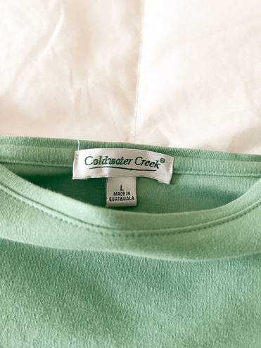 Coldwater Creek Teal Long Sleeve Top Size Large