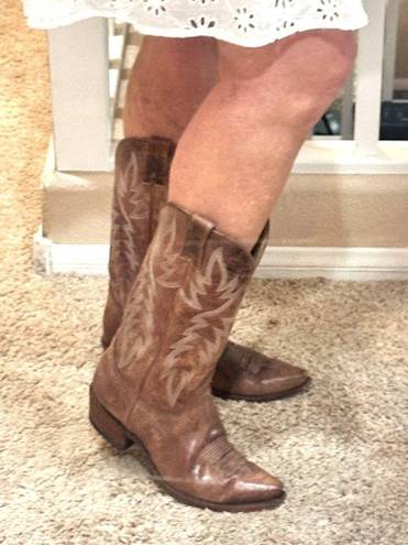 Idyllwind  Wheeler Western Cowboy Boot Snip Toe Brown 9.5 Comfortable Classic EUC