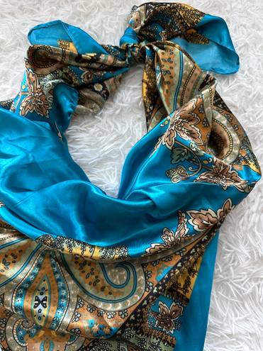 Amazon Blue Silk Scarf