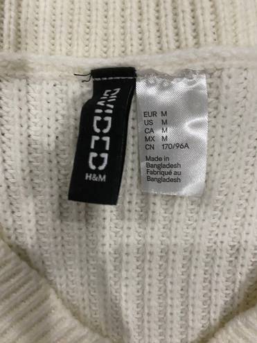 H&M White Knit Sweater Vest