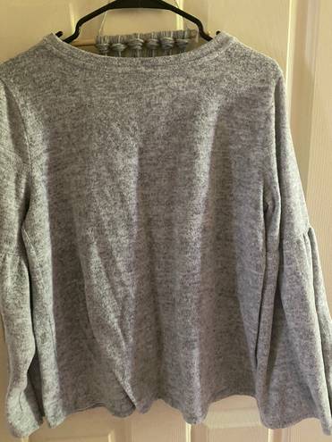 a.n.a Grey Bell Sleeve Sweater