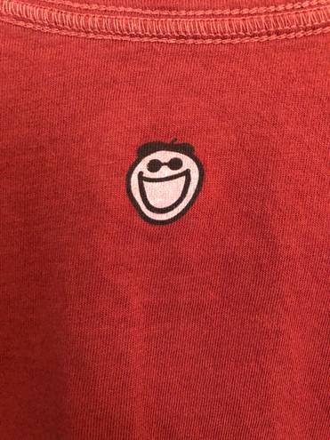 Life is Good “Happy Camper” Long Sleeve Burgundy Tshirt Size L