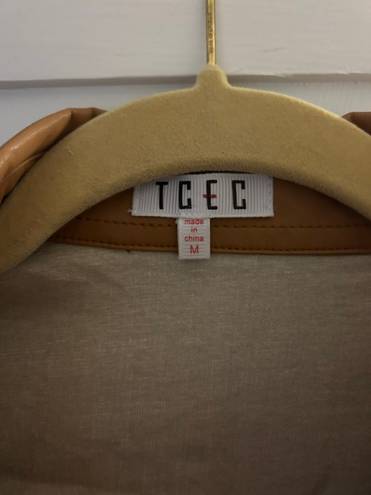 TCEC Brown Pleather Dress