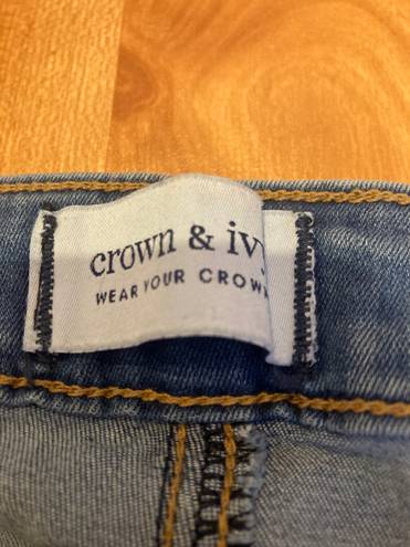 Crown & Ivy Straight Leg Blue Jeans