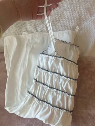 Mini Summer Dress White Size M