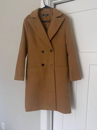 Missguided Misguided Brown Suede Coat