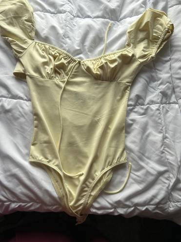 Princess Polly Yellow Bodysuit